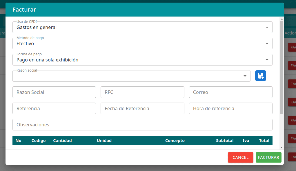 Captura de información