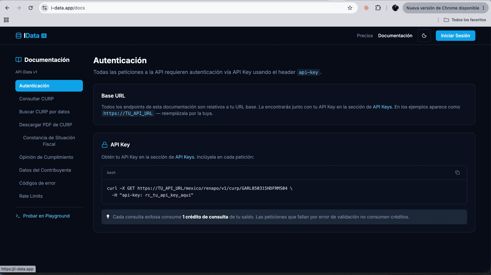 Documentación de la API