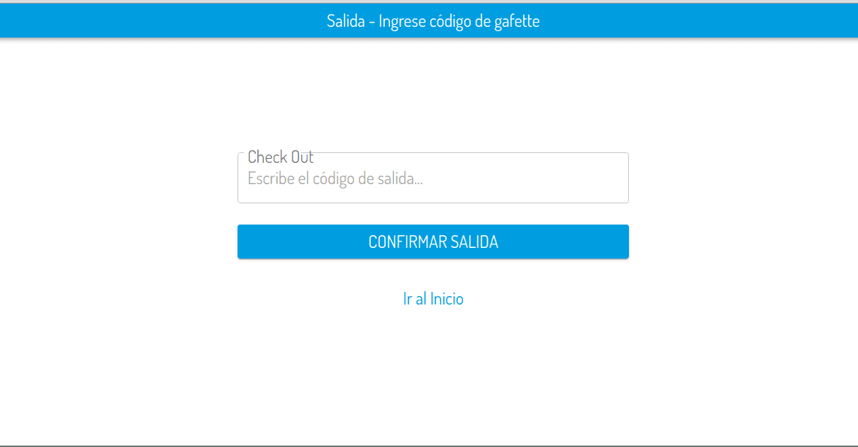 Registro de salida