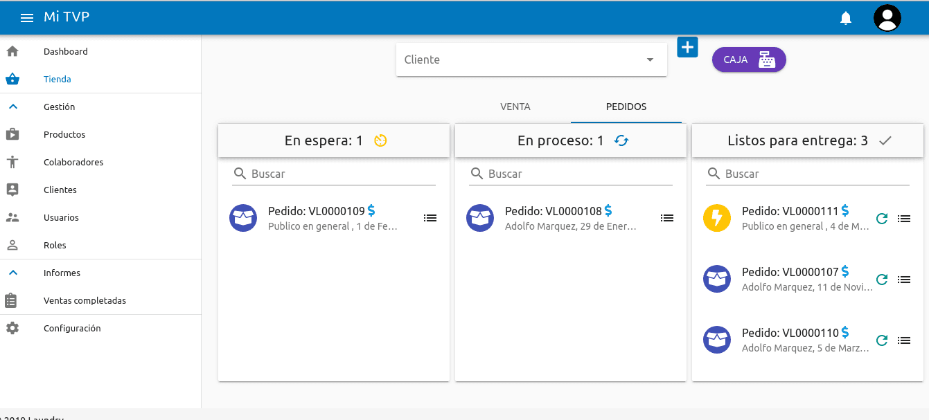 Seguimiento de pedidos